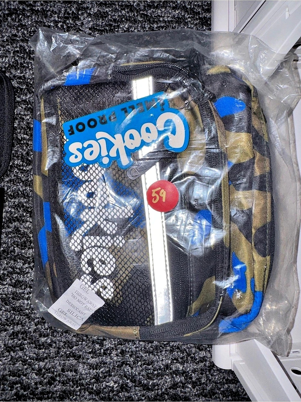 Cookies smell proof bag Camo Blue & Black NWT